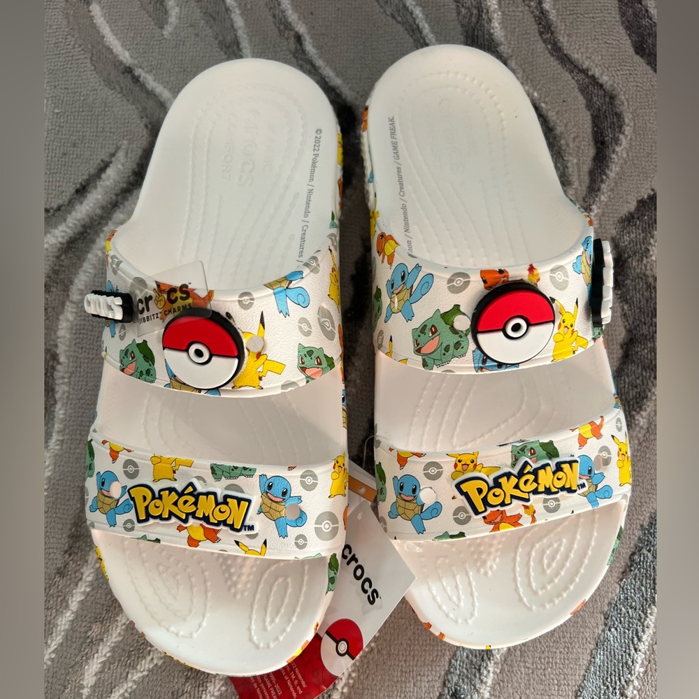 New limited edition Pokémon crocs sandals M5/W7